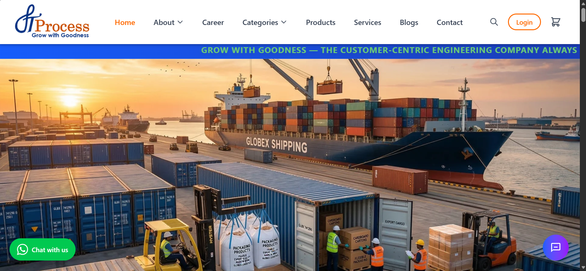 Custom business website screenshot